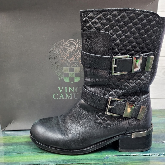 Vince Camuto Quilted Moto Boot